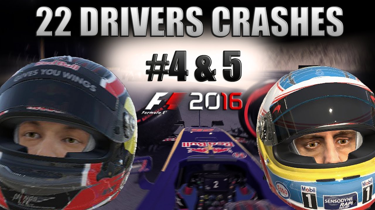 F1 2016 - DANIIL KVYAT & FERNANDO ALONSO | 22 DRIVERS CRASHES EP.4 & 5