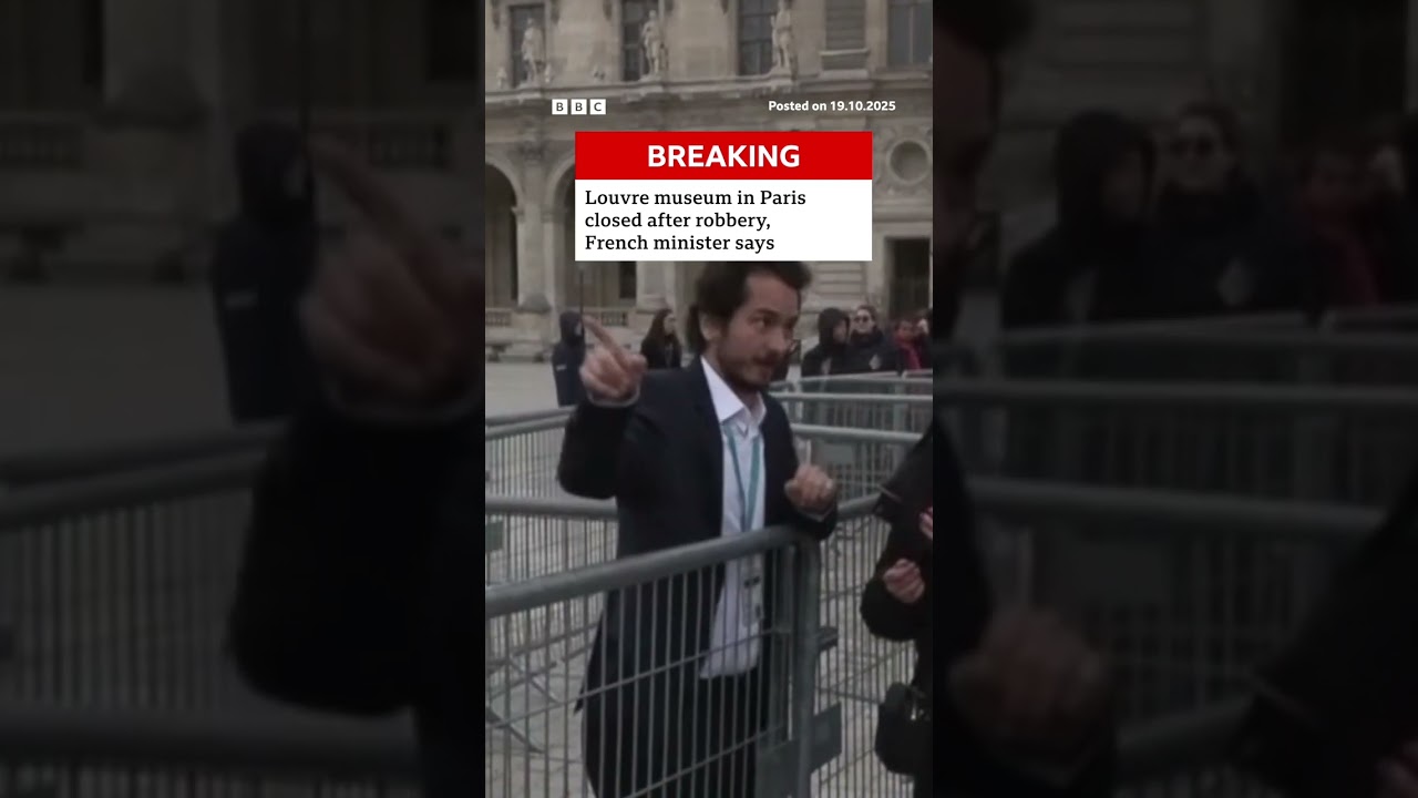 The Louvre museum in Paris is closed after a robbery. #Louvre #Paris #BBCNews