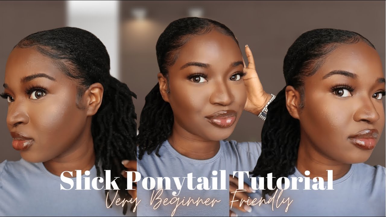 Slick Ponytail Tutorial With Locs | No Gel Needed ❌ | Very Detailed and Easy! | #KUWC