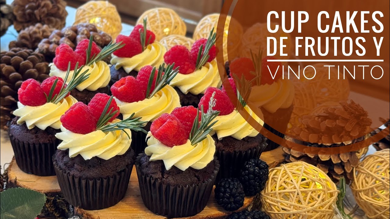 CUP CAKES DE FRUTOS SECOS Y VINO TINTO - FRUIT CAKE CUPCAKES