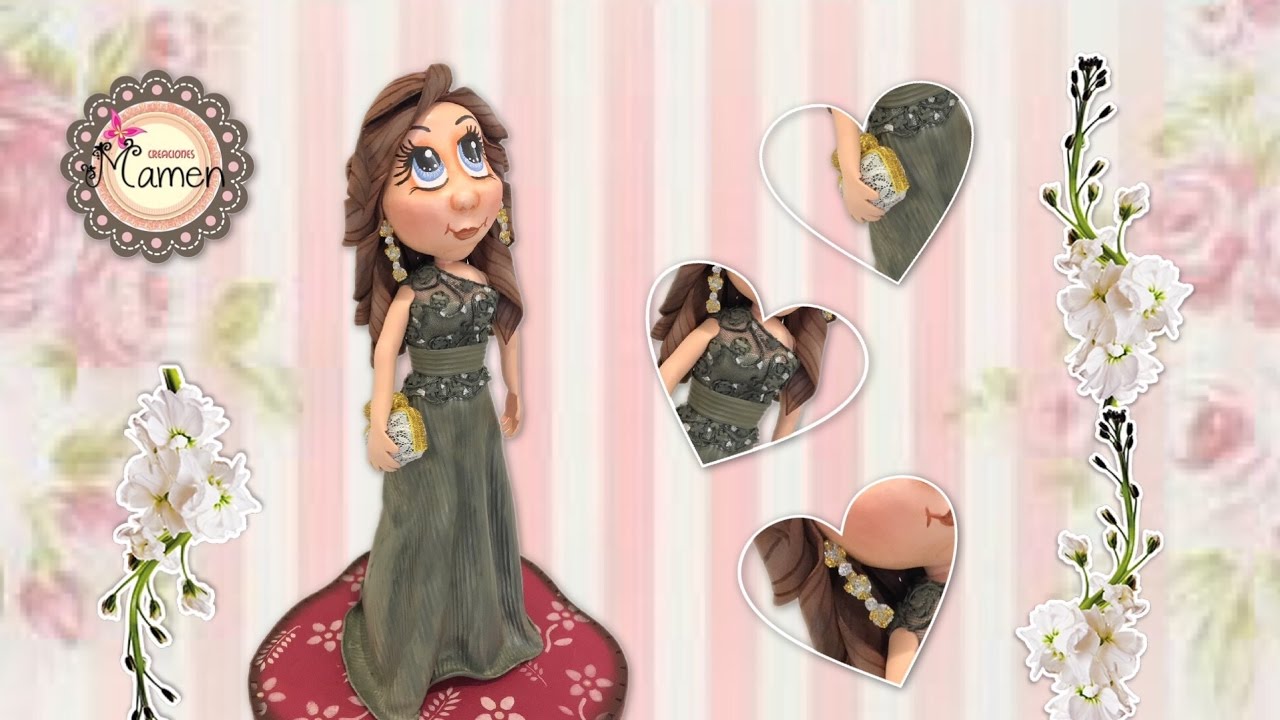 2ª Parte Como hacer una madrina con traje de fiesta Creaciones Mamen