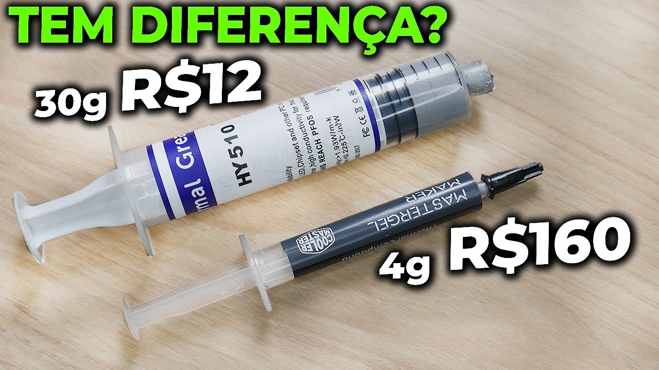 PASTA TÉRMICA BARATA DE R$12 VS. PASTA CARA DE R$160, IMPACTA NA TEMPERATURA?