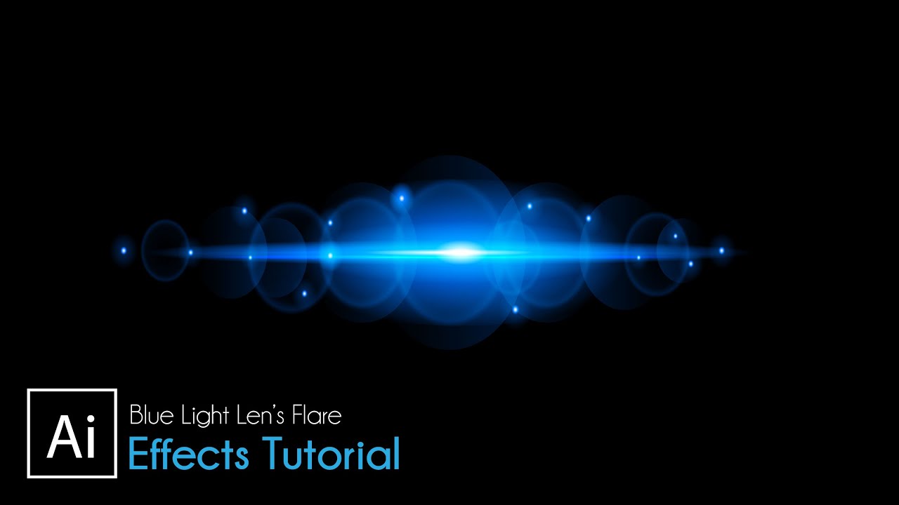 How to create blue light lens flare effect in illustrator