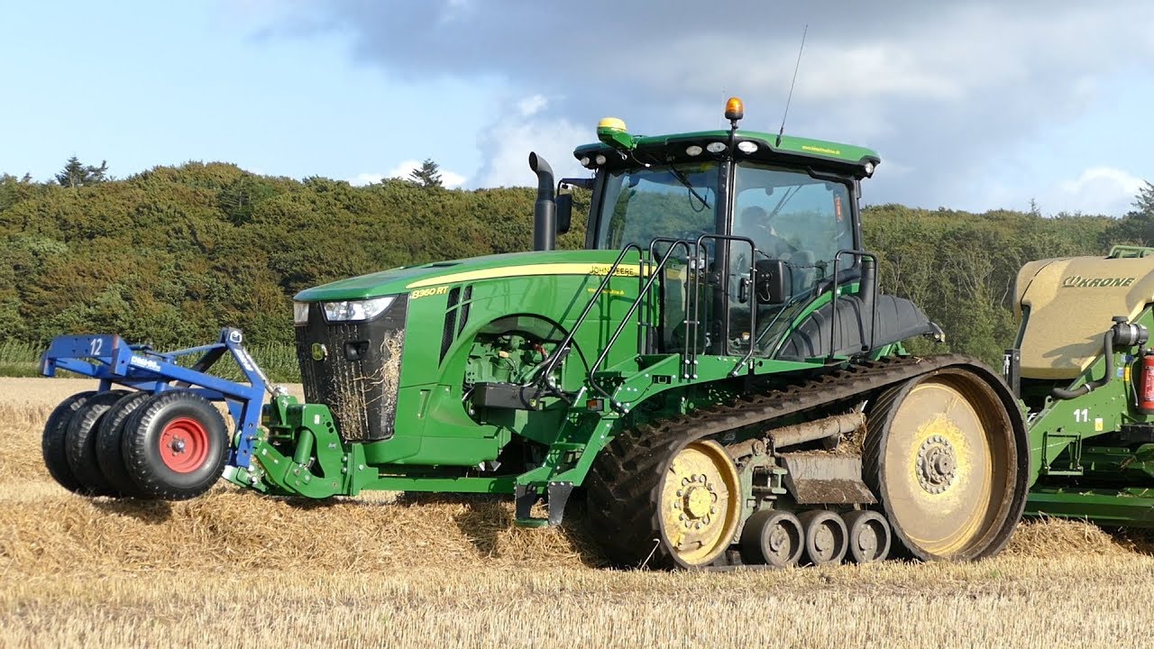 John Deere 8360RT Baling HighSpeed w/ Krone 1290 HDP BigPack Baler | Danish Agriculture