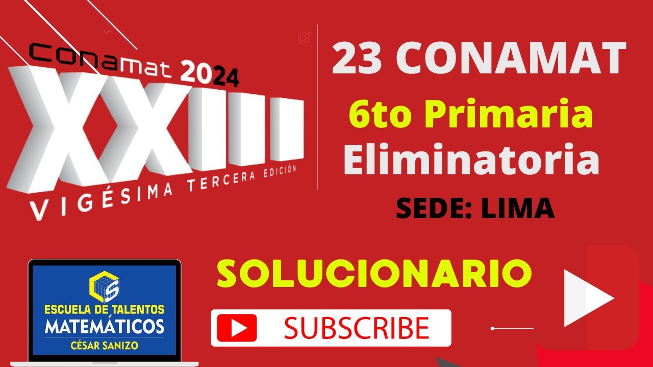 CONAMAT ELIMINATORIA 2024 - 6TO PRIM | LIMA