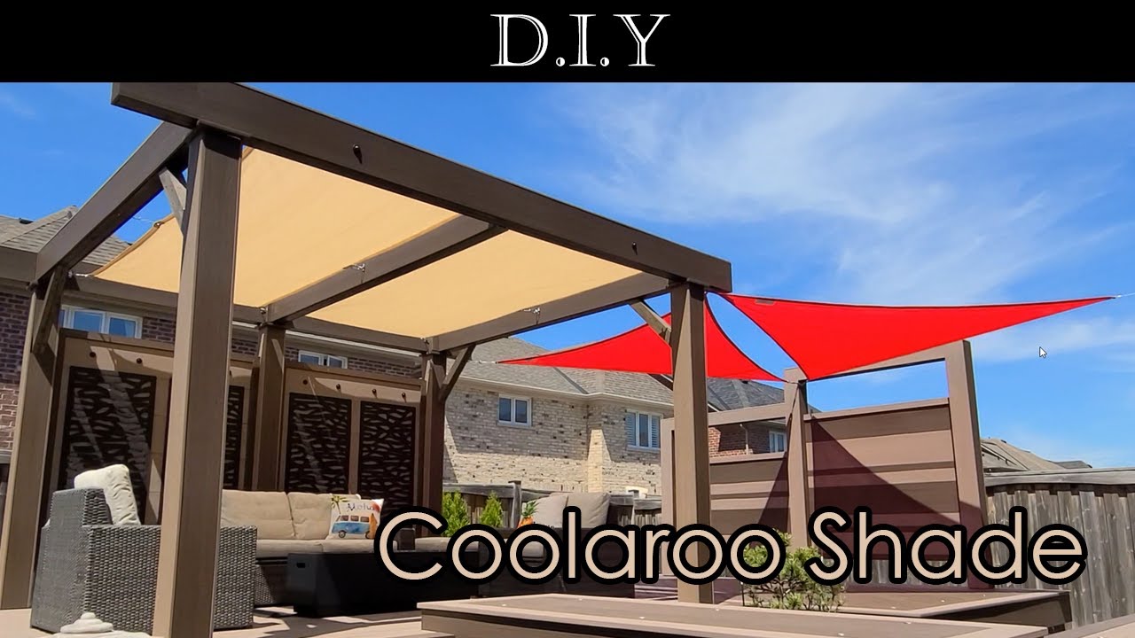 DIY Deck (Part 21): How to make canopy for Pergola and install Coolaroo Shade Sail like a Pro?