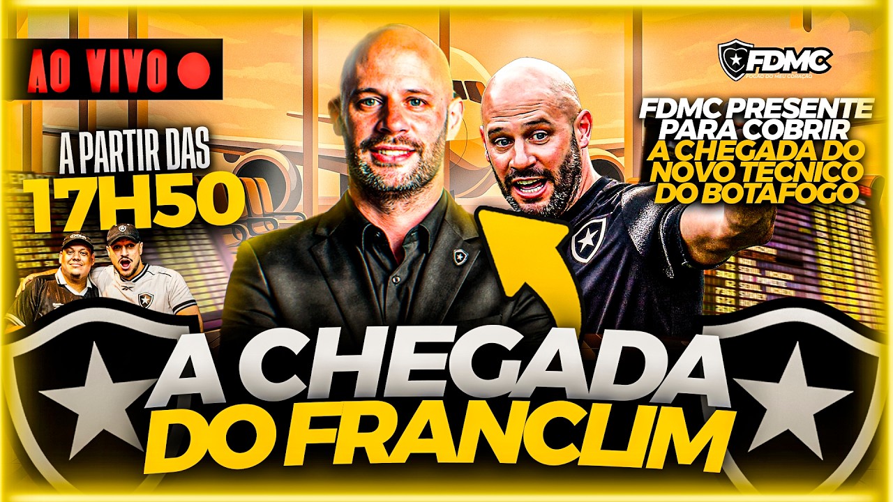 🔴AO VIVO: CHEGADA DE FRANCLIM CARVALHO, NOVO T&Eacute;CNICO DO BOTAFOGO, DIRETO DO AEROPORTO GALE&Atilde;O