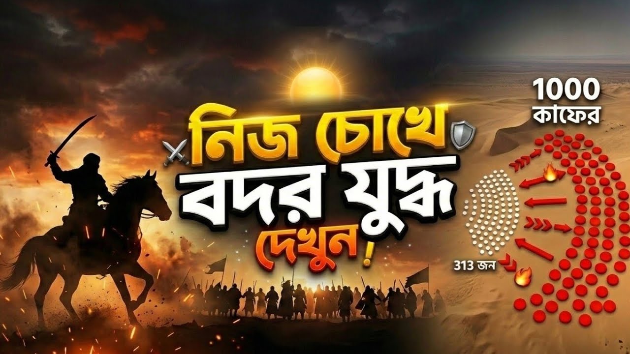 নিজ চোখে বদর যুদ্ধ দেখুন | ৩১৩ জনের অবিশ্বাস্য বিজয়
