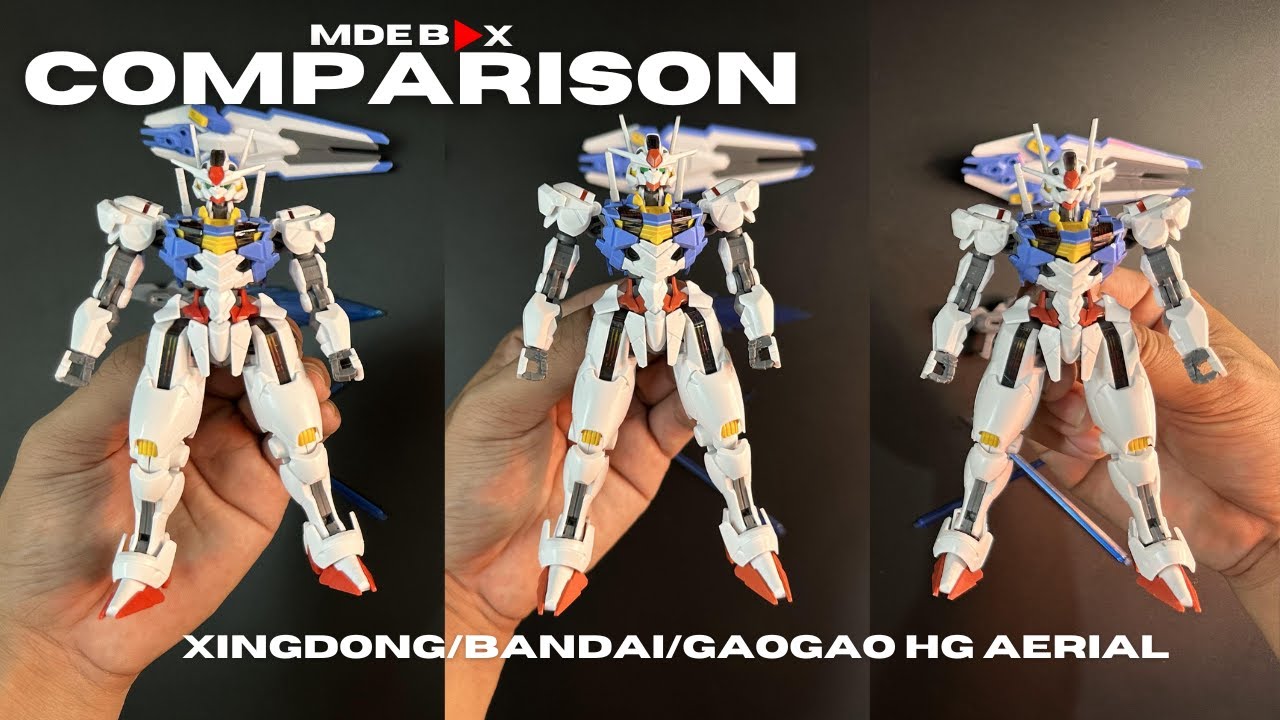 HG GUNDAM AERIAL COMPARISON | BANDAI | XINGDONG | GAOGAO | OVERVIEW BOOTLEG VS BANDAI