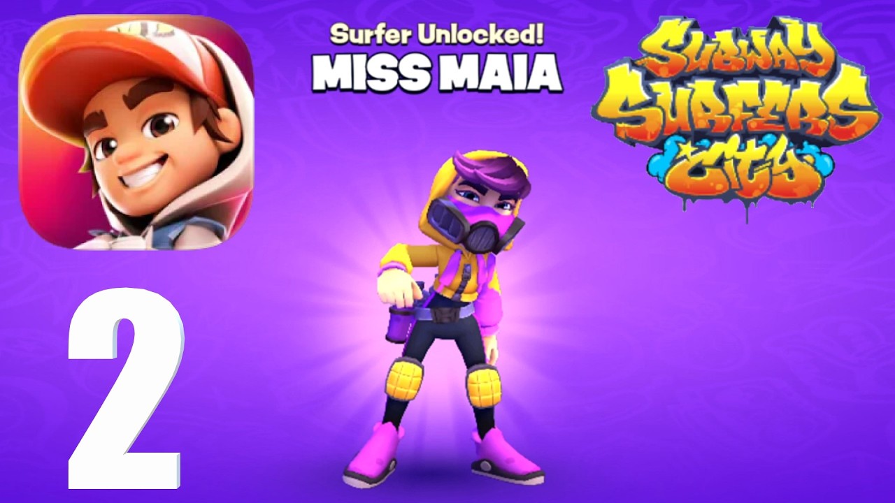 Subway Surfers City - fullscreen Gameplay Walkthrough Part 2 - new surfer MISS MAIA iOS, Android