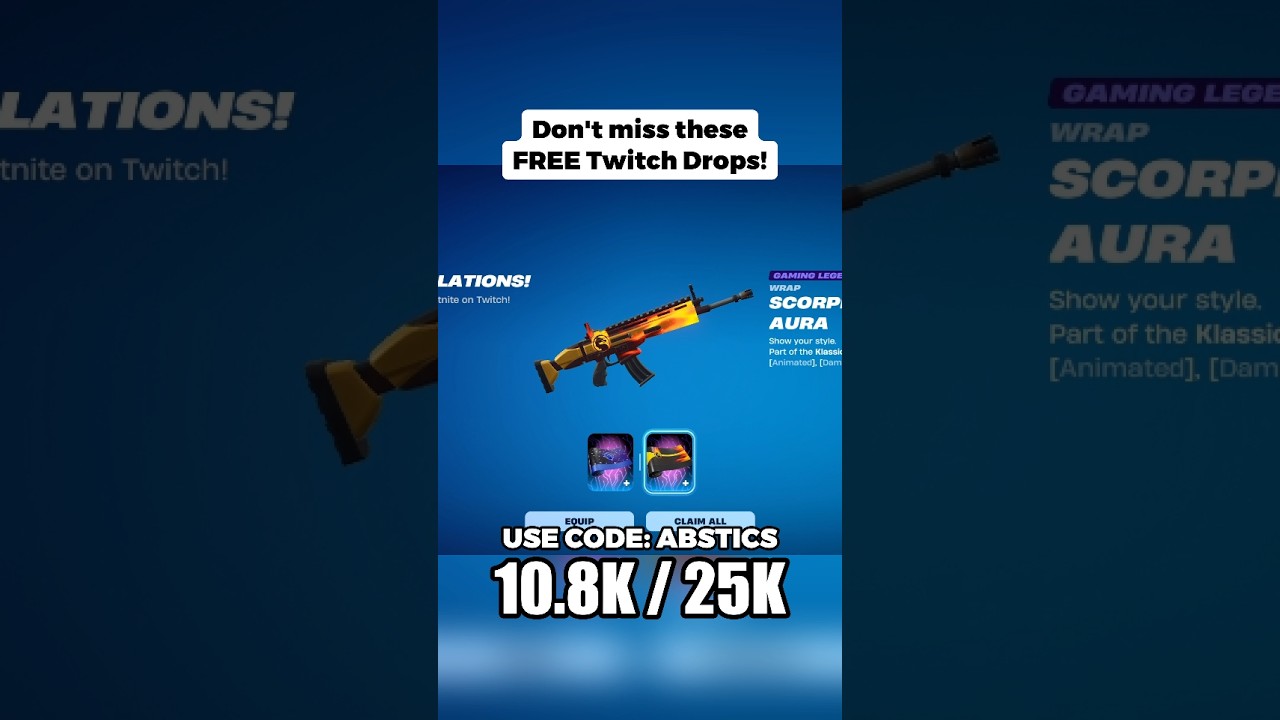 NEW FREE Fortnite Twitch Drops!!🔥 #Fortnite #Shorts