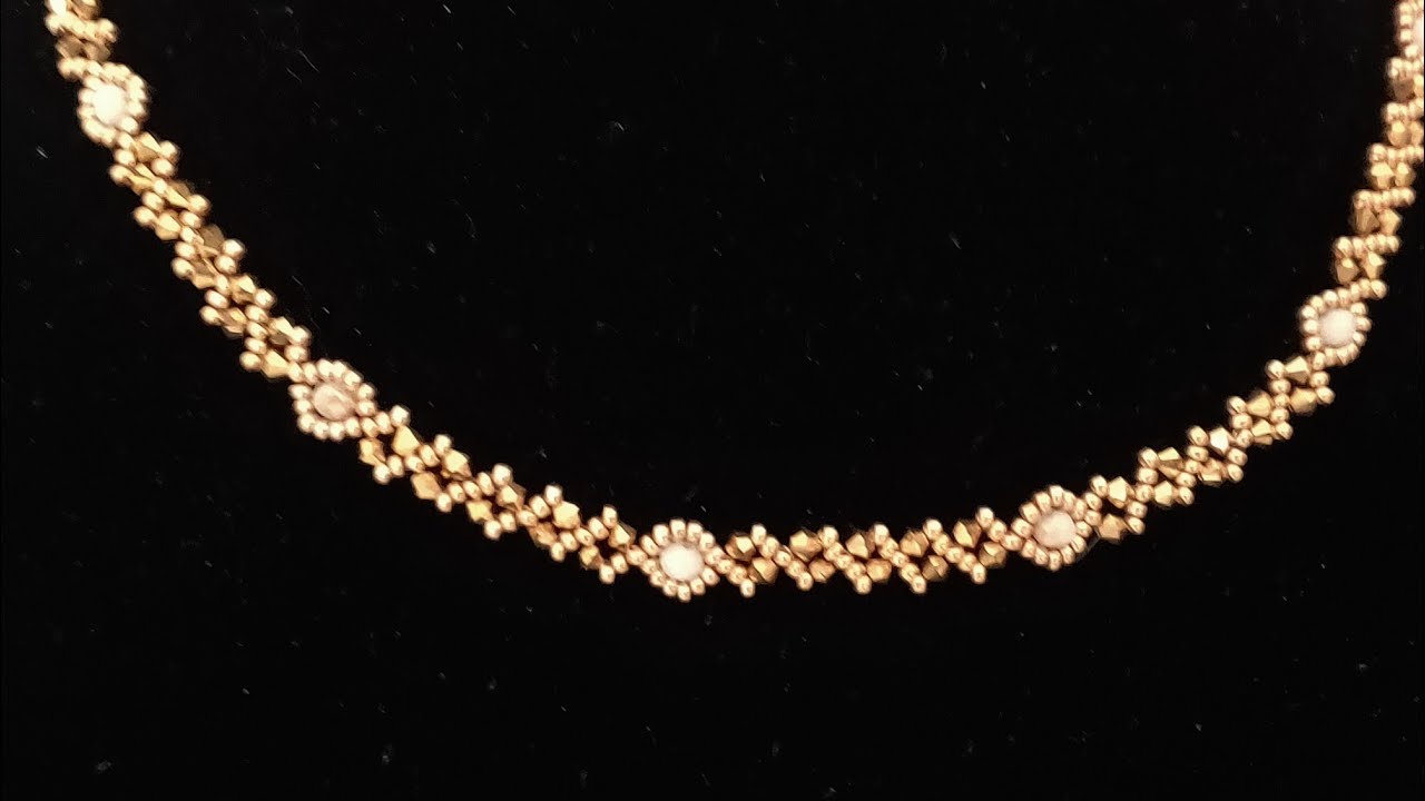 Altın Kristal Kolye & Gold Cristal Necklace