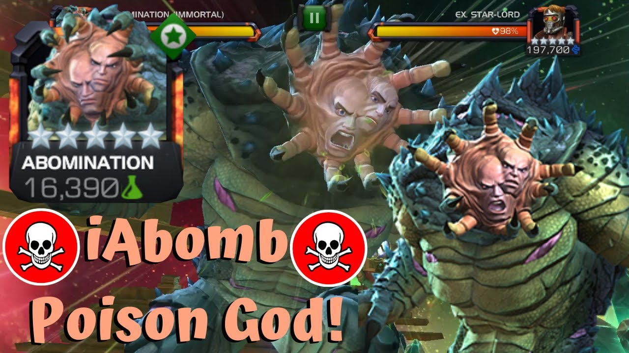 Immortal Abombination Poison God! Insane Damage! Maxed 5-Star! - Marvel Contest of Champions