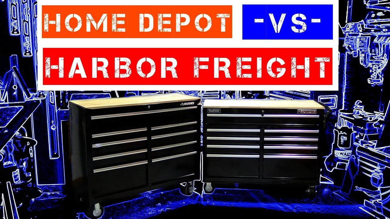 Рабочие станции Harbor Freight -VS- Home Depot (Yukon - VS - Husky) 46 дюймов с 9 ящиками