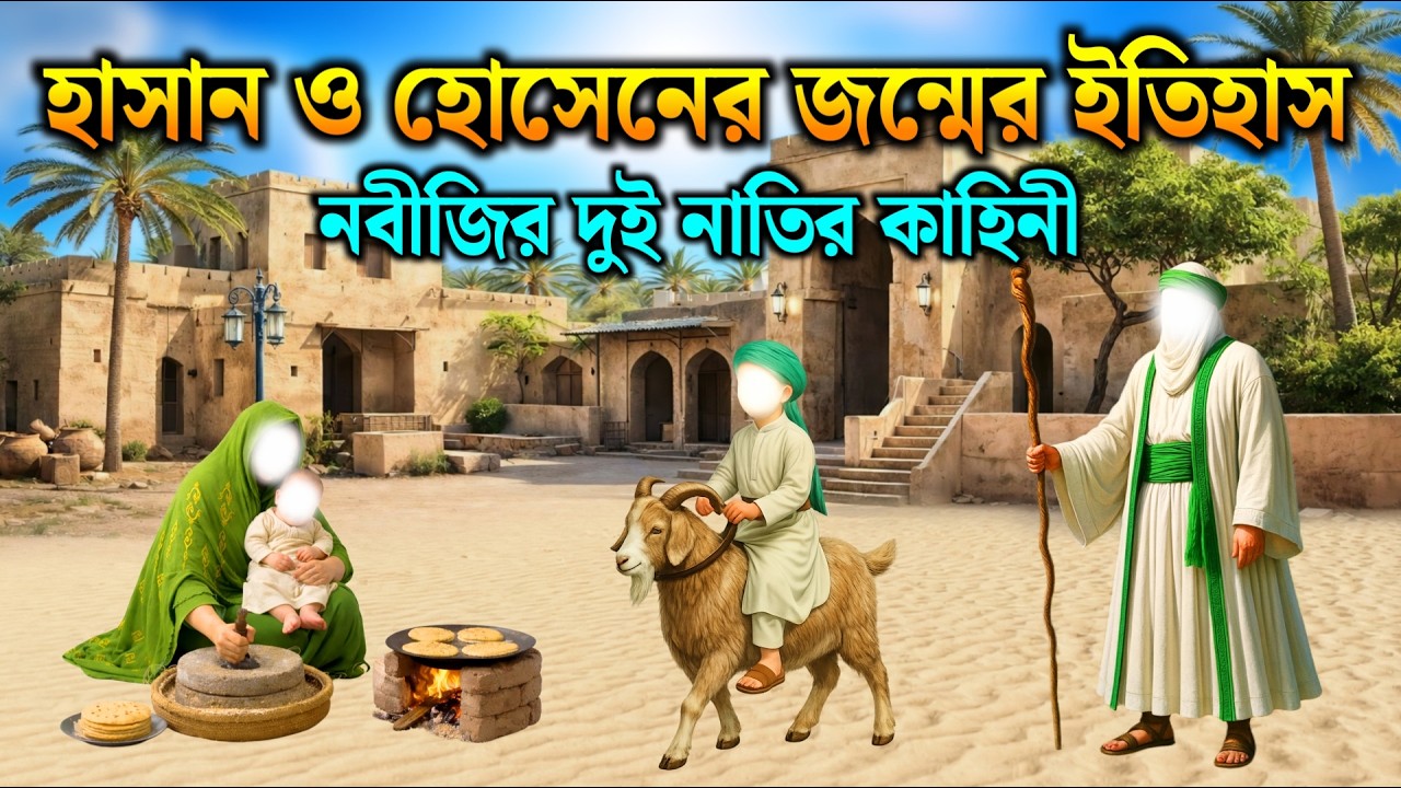 হাসান ও হোসেনের জন্মের ইতিহাস | ইমাম হাসান হোসেনের কাহিনী | ইসলামিক কাহিনী | Anbiya Chronicles