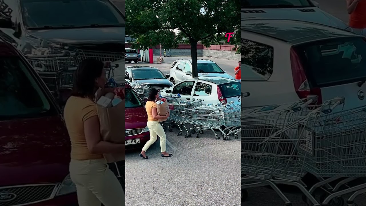 Petty Revenge: Parking Wars Begin! 🛒 #shorts