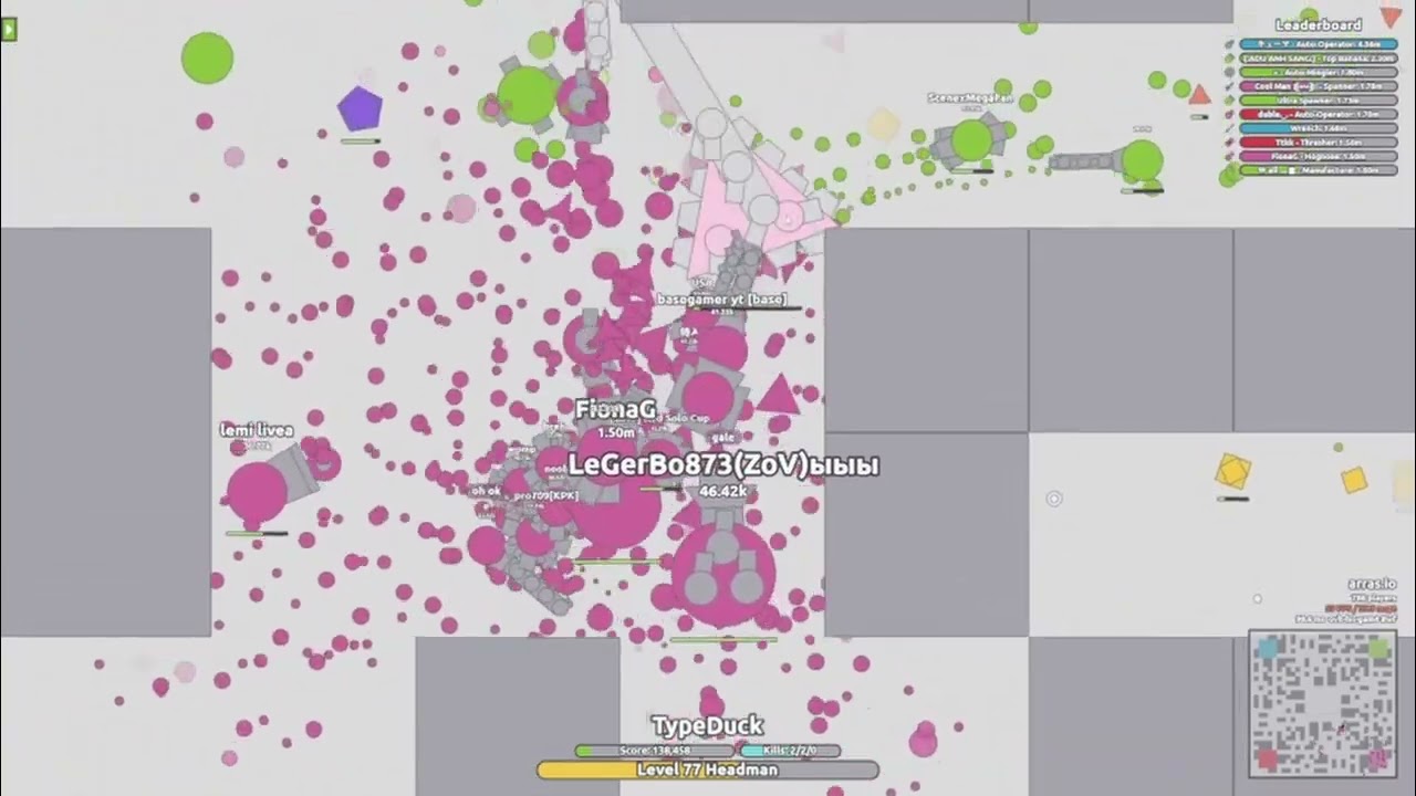 Growth Arms Race Highlights: Trying to use Headman (Arras.io)