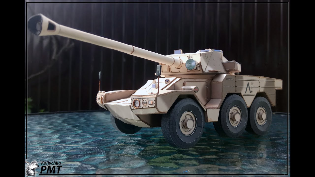 Модели из бумаги и картона. Паперкрафт бронеавтомобиль Panhard ERC 90 из бумаги. Papercraft armor.
