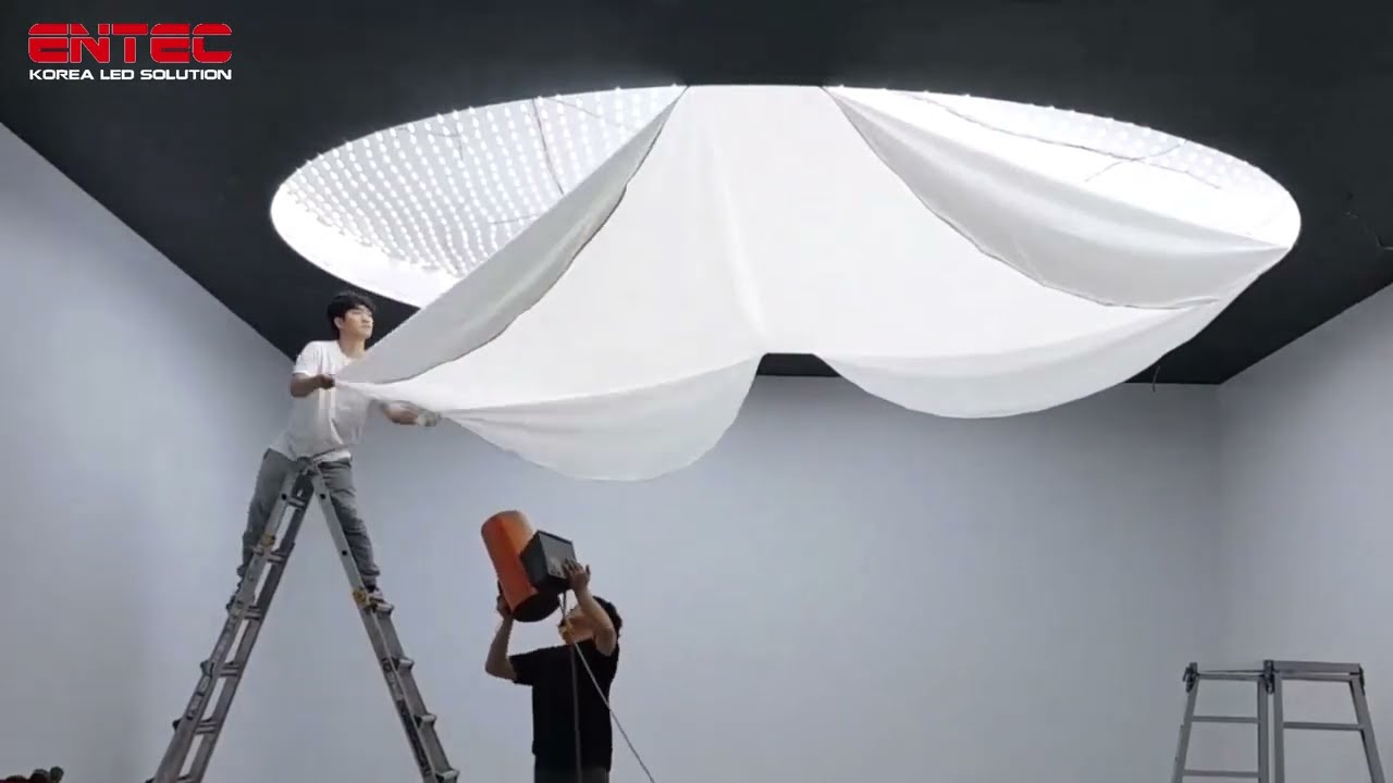 Các Bước Công Thi Công Của Trần Xuyên Sáng Barrisol | Đèn Led Hàn Quốc