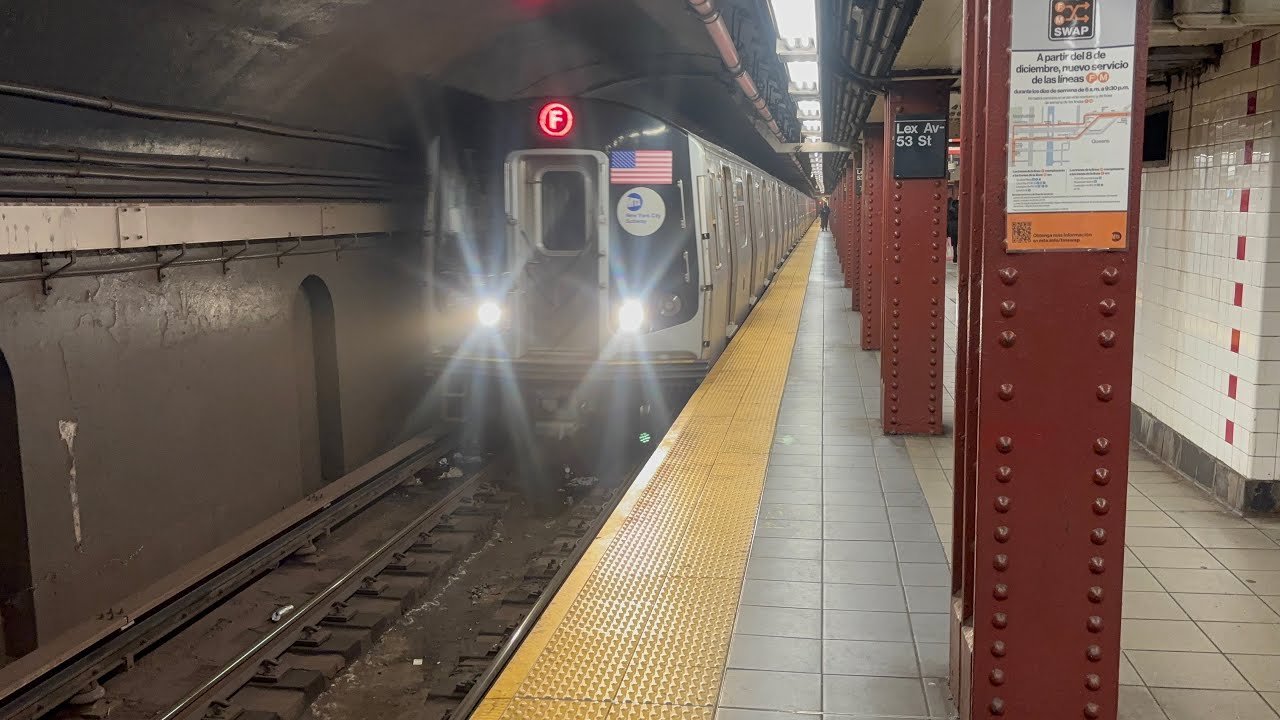 E,F,M & 6 trains at Lexington Avenue-51st/53rd Streets (Before & After F/M swap