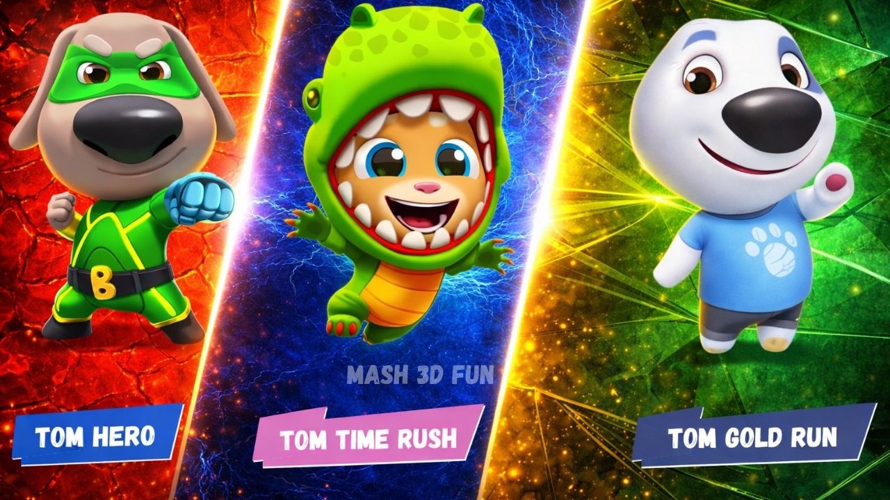 Which Talking Tom Runner Game Is BEST? 🏆  |tom hero 🆚Tom Time Rush🆚 Gold Run | runners |Mash 3d fun