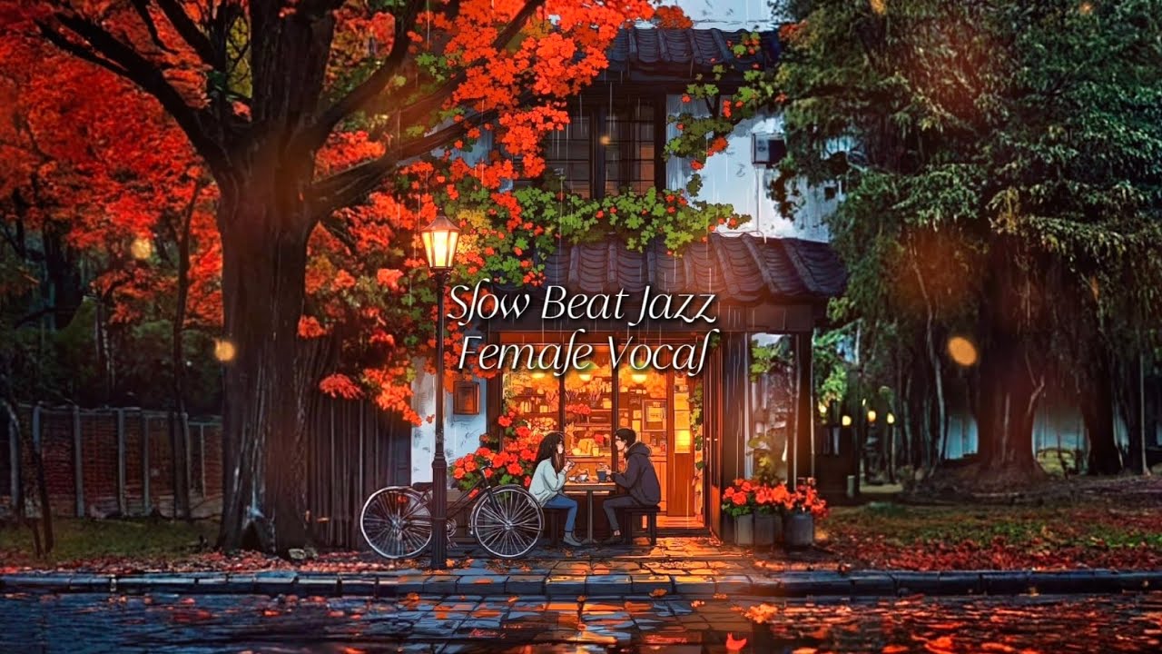 Slow tempo cafe jazz with relaxing and calming female vocal, perfect for studying or unwind. 