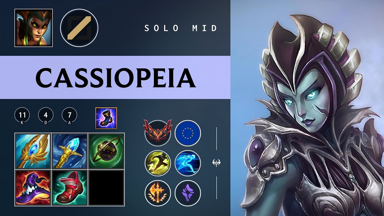 Cassiopeia Mid vs Nasus - EUW Grandmaster Patch 26.06