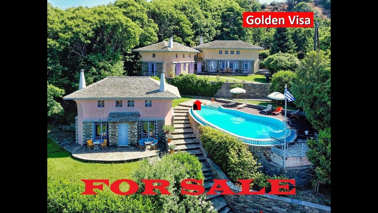 DOUBLE STONE VILLA WITH POOL FOR SALE IN TSAGARADA PELION