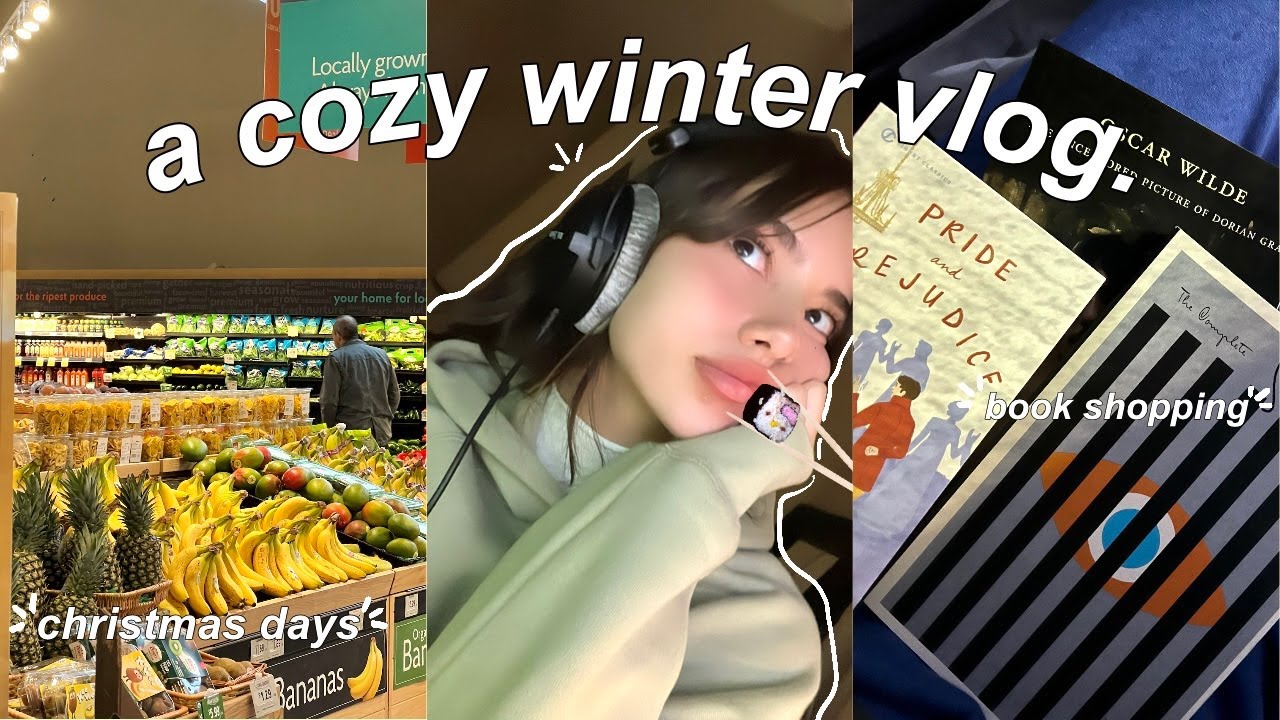 vlog | what i got for christmas, book shopping, cozy nights  ☁️