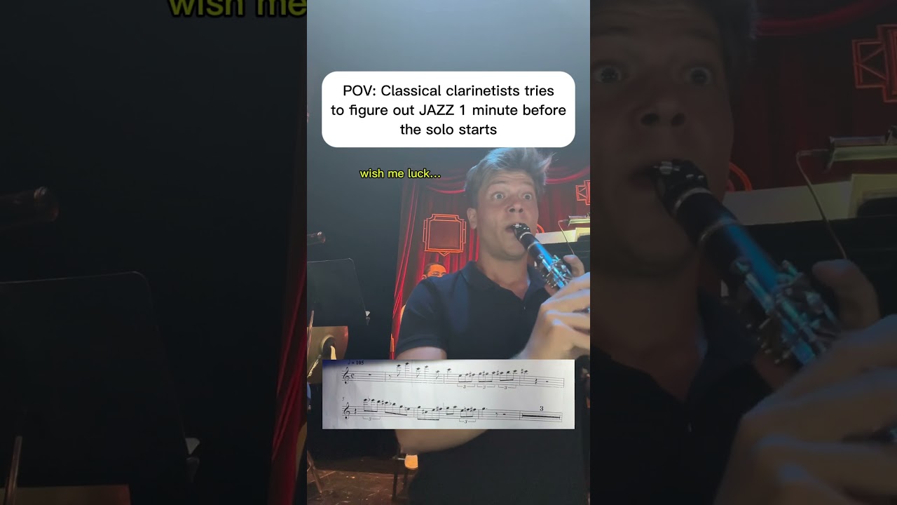 Classical clarinetist tries to figure out jazz in under 1 minute #clarinet