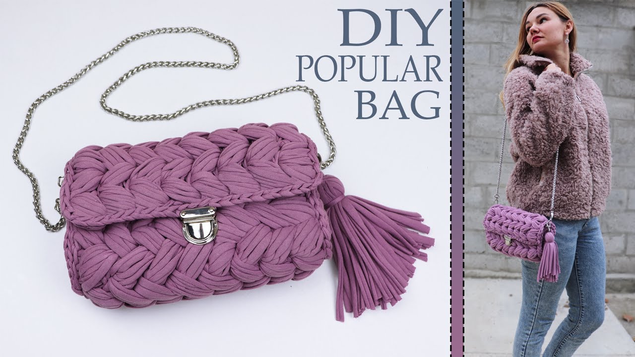 😍HOW TO CROCHET BAG TASSEL CRAFT POPULAR DESIGN ✅ One Evening Work Only