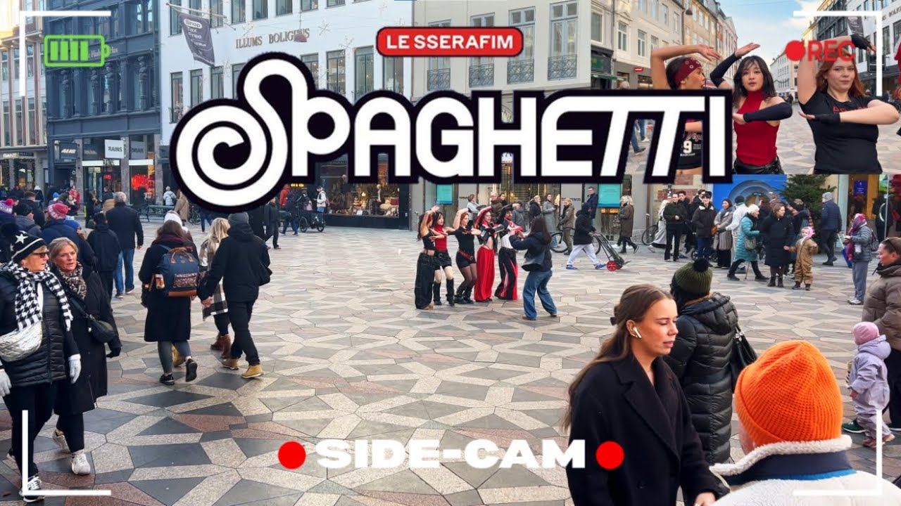 [KPOP IN PUBLIC, SIDECAM, DENMARK] LE SSERAFIM (르세라핌)  - 'SPAGHETTI’ | EUNOIA DANCE CREW