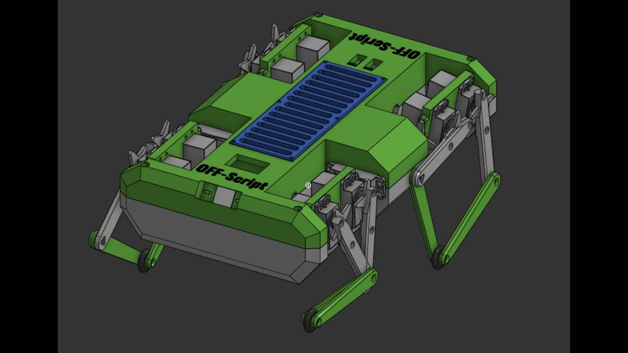 OffScript - robot dog CAD overview