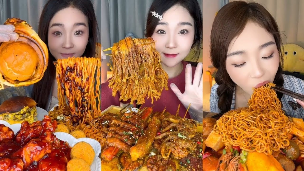 Spicy Noodles Mukbang 🌶🔥 | Super Hot Fire Noodles ASMR