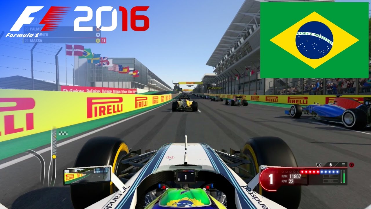 F1 2016 - 100% Race at Autódromo José Carlos Pace, Brazil in Massa's Williams