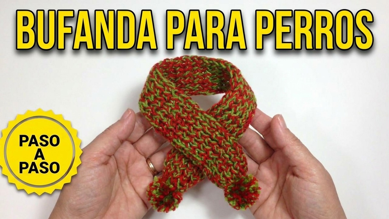 BUFANDA PARA PERROS en Telar Rectangular ¡No necesitas ser un experto en tejido para lograrlo!