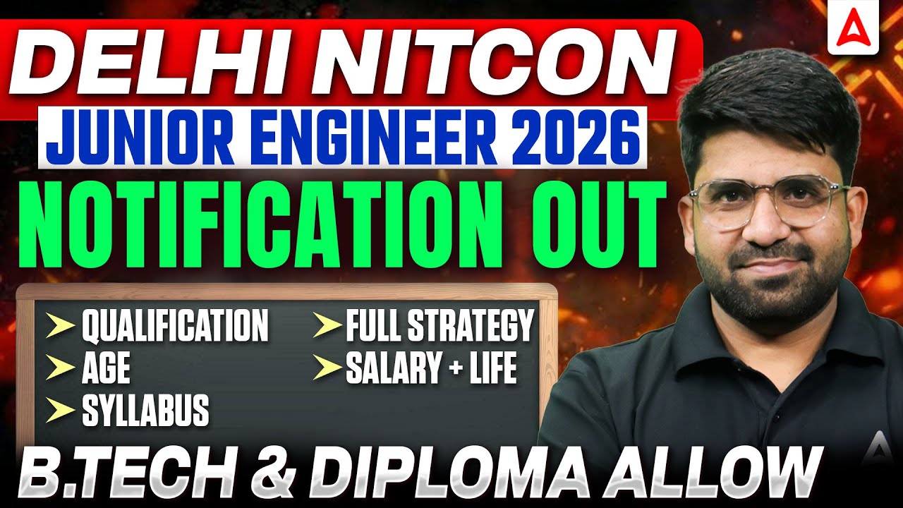 Delhi NITCON JE 2026 Notification Out | NITCON Recruitment 2026 | Posts, Syllabus, Salary & Strategy