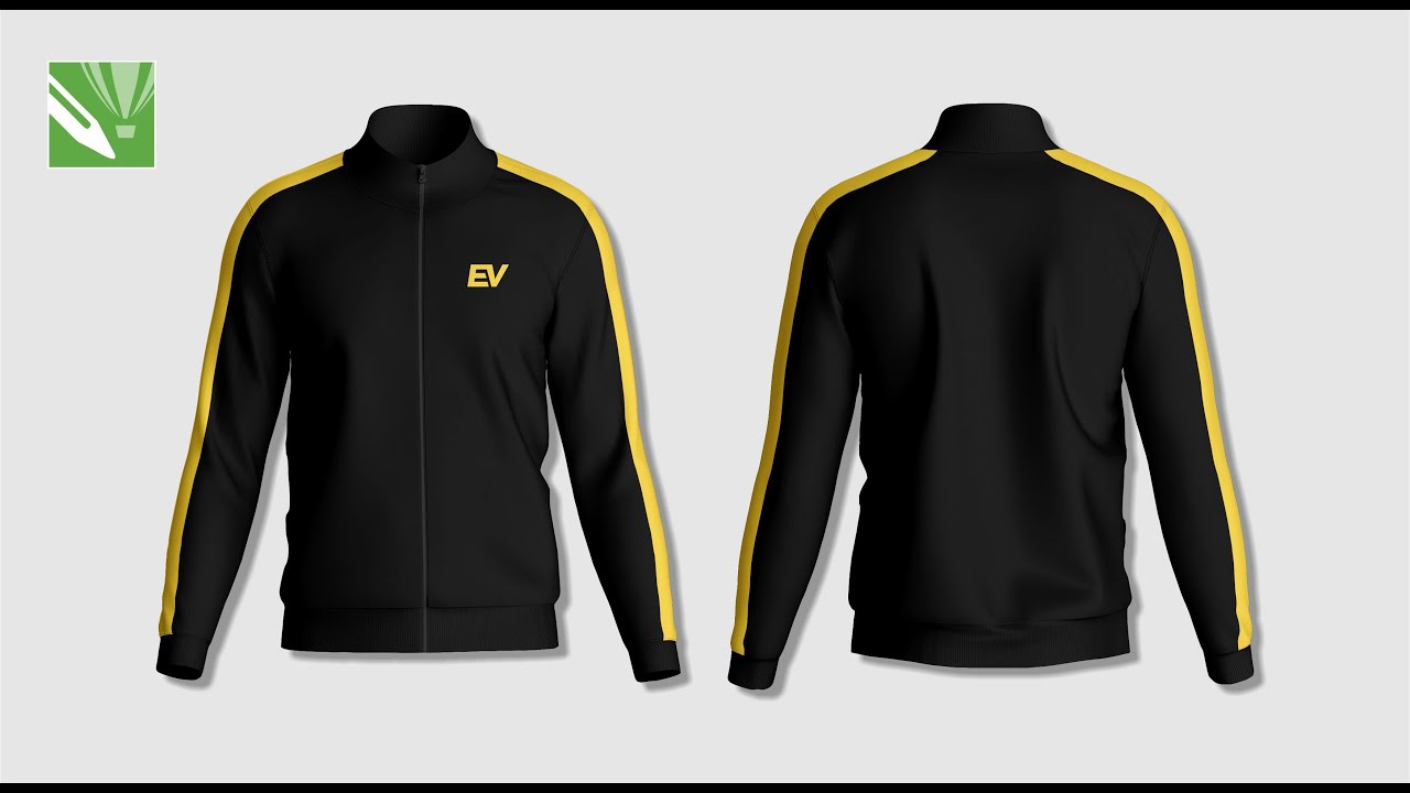 Tracksuit Jacket Mockup | Free Mockup Jersey CorelDraw