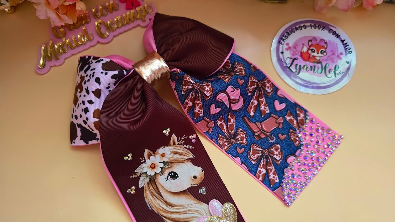 Moño cheer bow combinado.#diy 