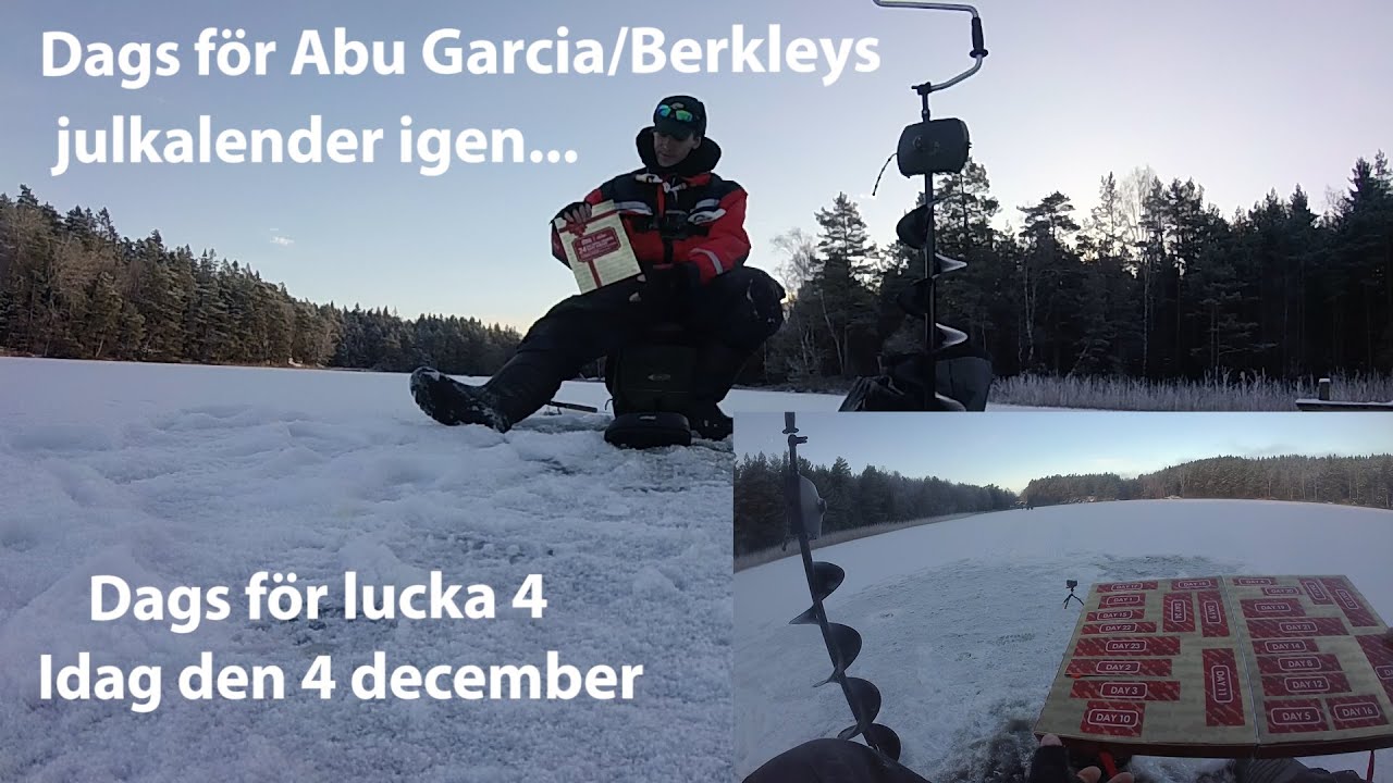 Del.2  Abu Garcia / Berkley adventskalender. 4-6 december Julkalender, pimpelfiske, fiske, regnbåge