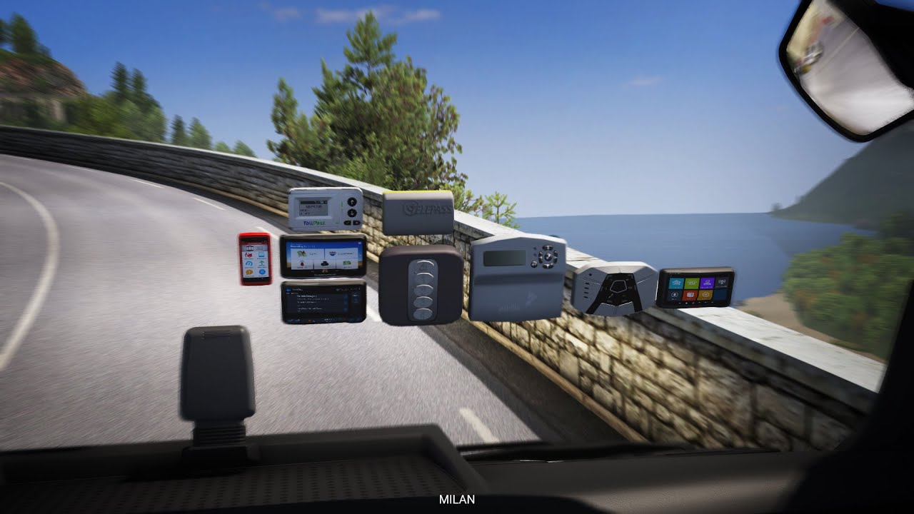 Toll Pass Device, GPS, Speedometer - Euro Truck Simulator 2 Mod