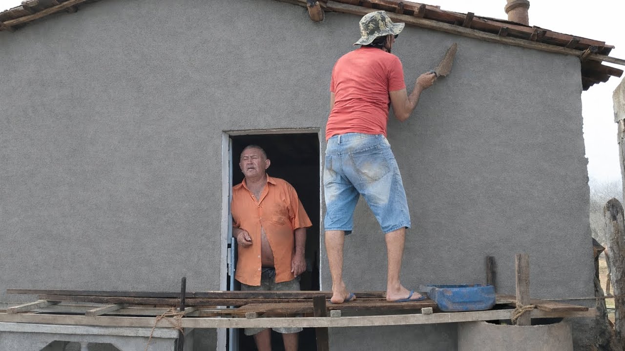 REFORMA NA CASA INTEIRA DO SR LUIZ ÂNGELO} REBOCO CONCLUÍDO 🙏🌵