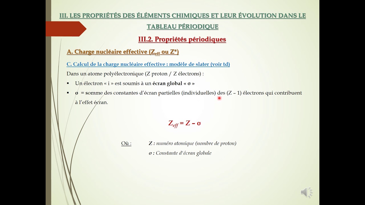 Introduction et propriétés des éléments chimiques du tableau périodique -  Part. 02