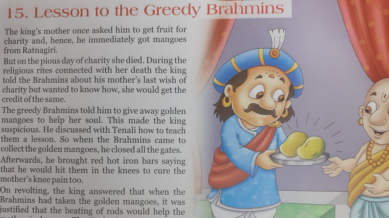 Lesson to the greedy brahmins || Tenali's English story || English translation in hindi ||