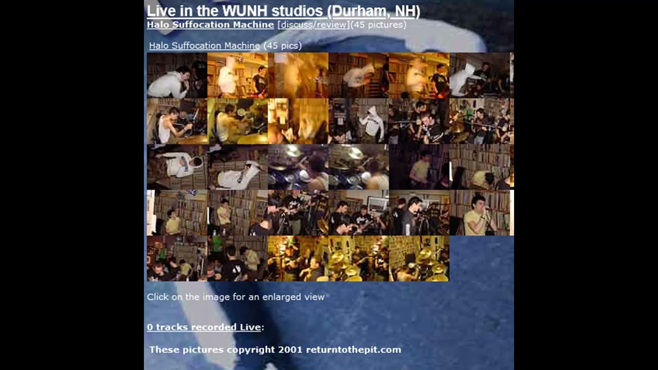 Halo Suffocation Machine - Live @ WUNH Studios, 08/11/2001