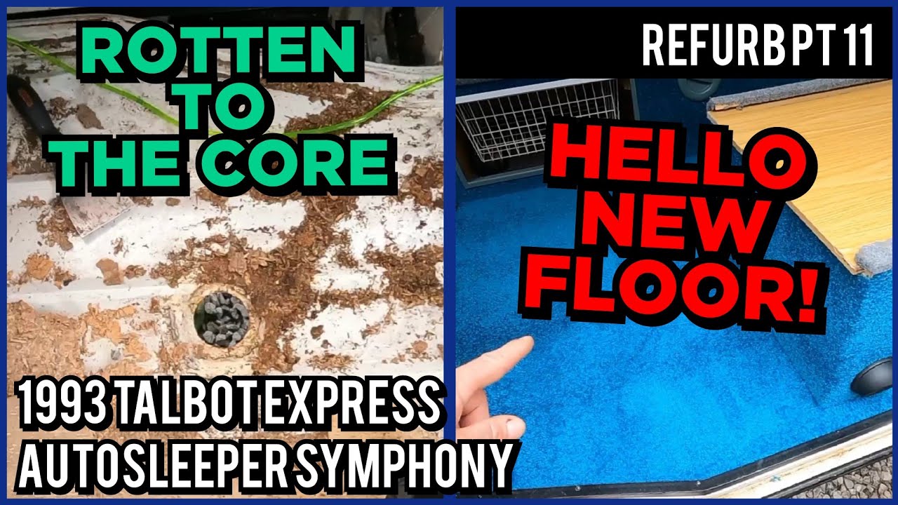 ROTTEN FLOOR OUT, NEW FLOOR IN. BARGAIN CAMPERVAN CARPET. TALBOT EXPRESS. AUTOSLEEPER SYMPHONY.
