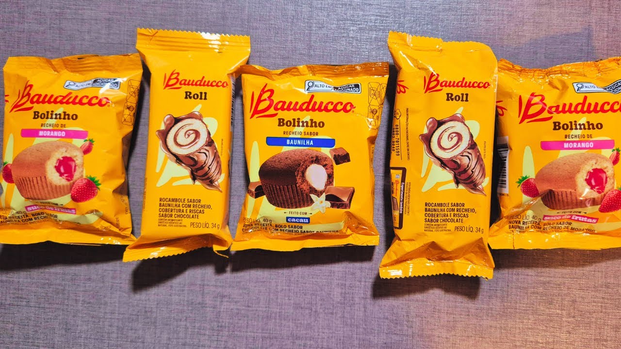 Unboxing Deliciosos Bauducco bolinhos, Many Different Flavors  Bolinho Bauducco Product Review ASMR