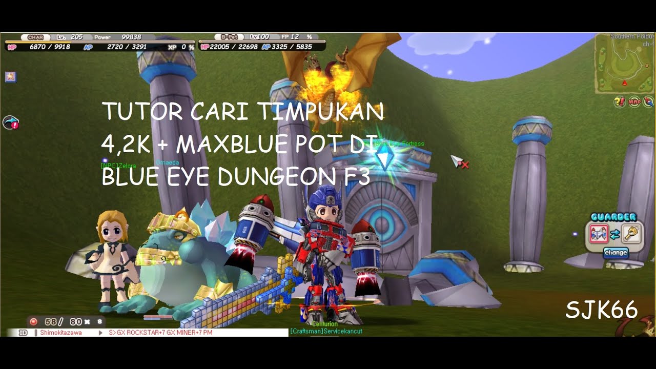 Tutorial Farm timpukan 4,2k dan Max blue di Blue eye dungeon f3 (BE) #part2