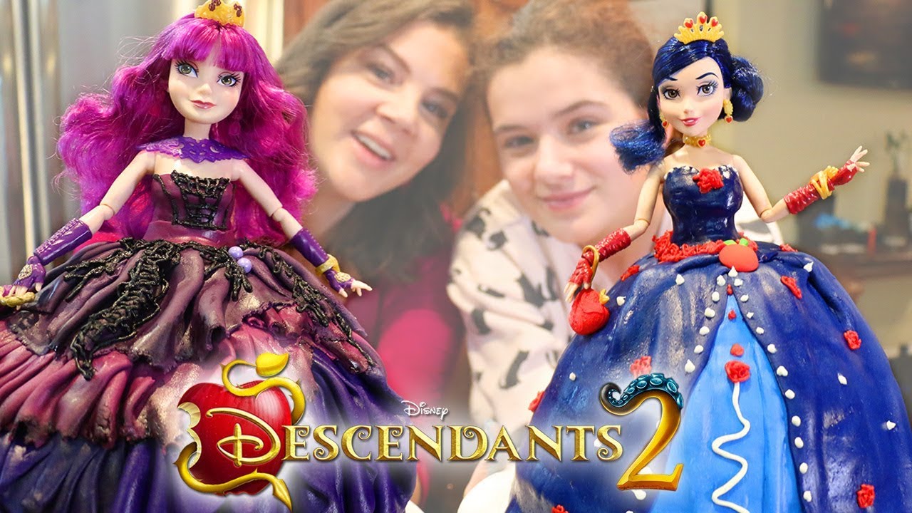 Mal & Evie Descendants 2 Doll Dress Cakes! Cotillion Gowns!