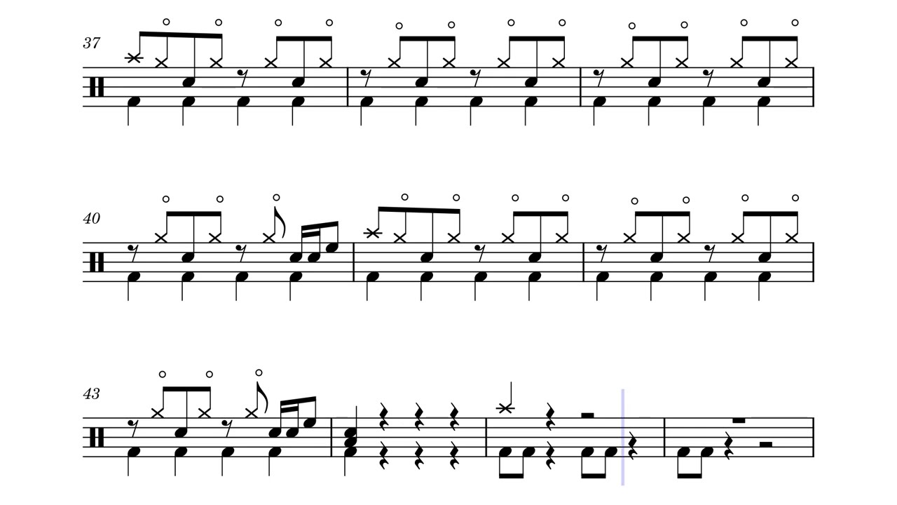 翻白眼 - 八三夭 DrumSheet 鼓譜購買
